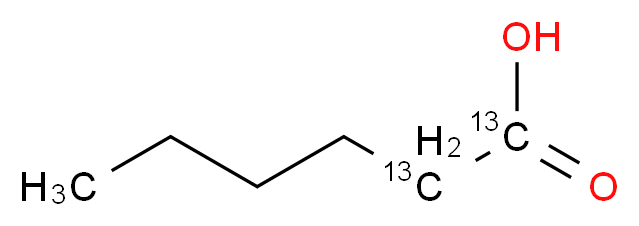 己酸-1,2-13C2_分子结构_CAS_58454-02-7)