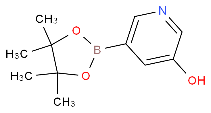 5-(4,4,5,5-tetramethyl-1,3,2-dioxaborolan-2-yl)-3-pyridinol_分子结构_CAS_1171891-35-2)