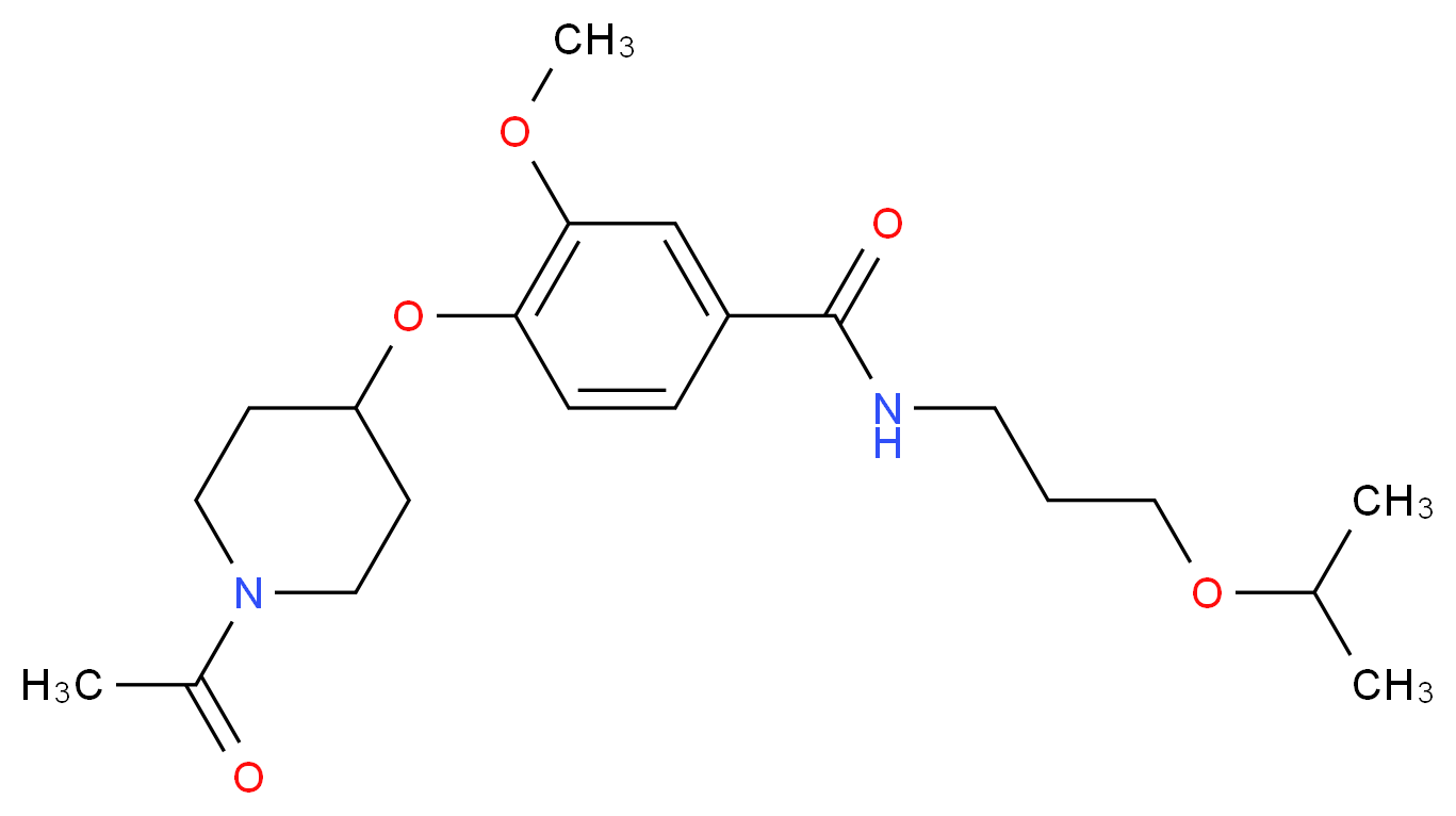 4-[(1-acetyl-4-piperidinyl)oxy]-N-(3-isopropoxypropyl)-3-methoxybenzamide_分子结构_CAS_)