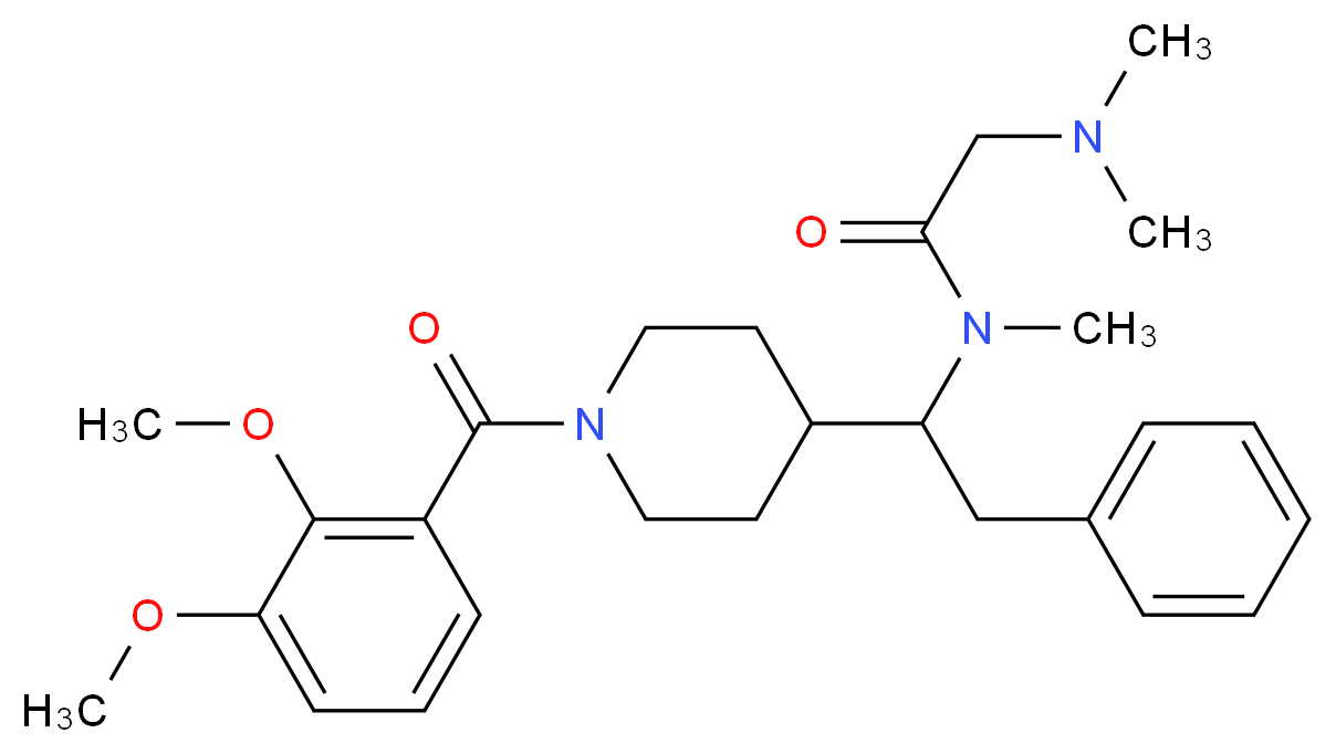 N~1~-{1-[1-(2,3-dimethoxybenzoyl)-4-piperidinyl]-2-phenylethyl}-N~1~,N~2~,N~2~-trimethylglycinamide_分子结构_CAS_)