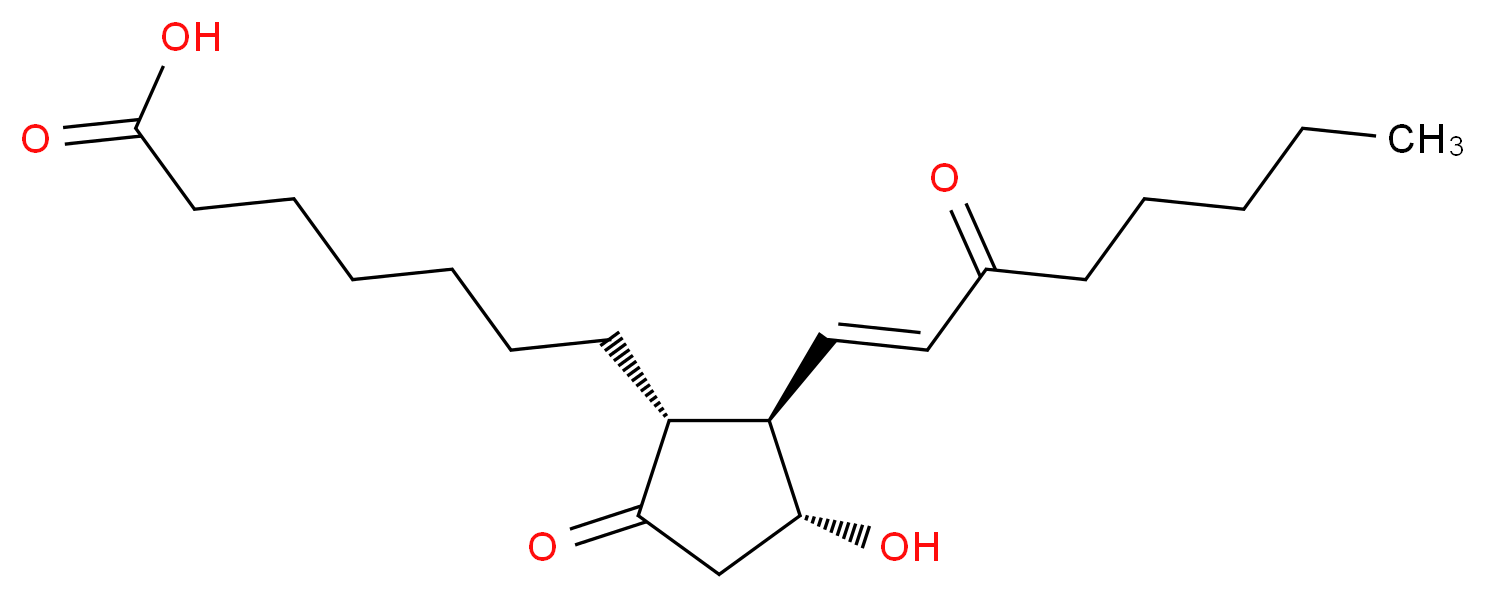 7-[(1R,2R,3R)-3-hydroxy-5-oxo-2-[(1E)-3-oxooct-1-en-1-yl]cyclopentyl]heptanoic acid_分子结构_CAS_22973-19-9