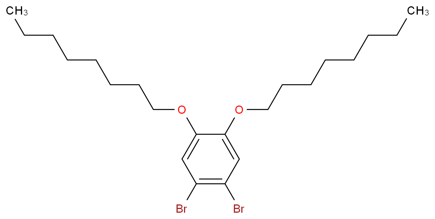 1,2-dibromo-4,5-bis(octyloxy)benzene_分子结构_CAS_118132-04-0