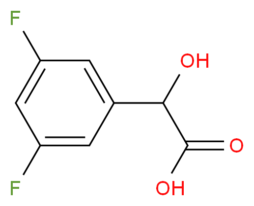 3,5-二氟苯基乙醇酸_分子结构_CAS_132741-31-2)