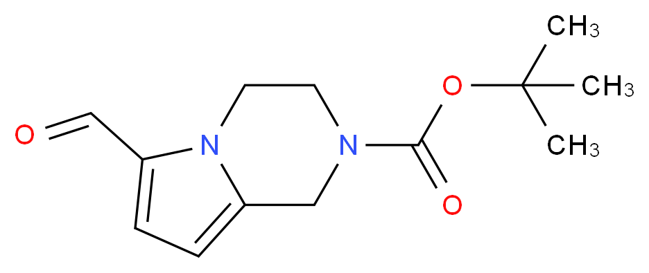 tert-Butyl 6-formyl-3,4-dihydro-1H-pyrrolo[1,2-a]pyrazine-2-carboxylate_分子结构_CAS_1174068-79-1)