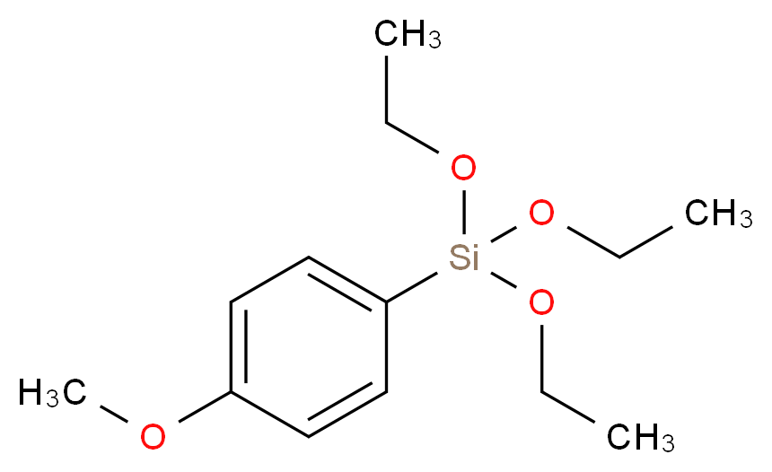 triethoxy(4-methoxyphenyl)silane_分子结构_CAS_21130-91-6