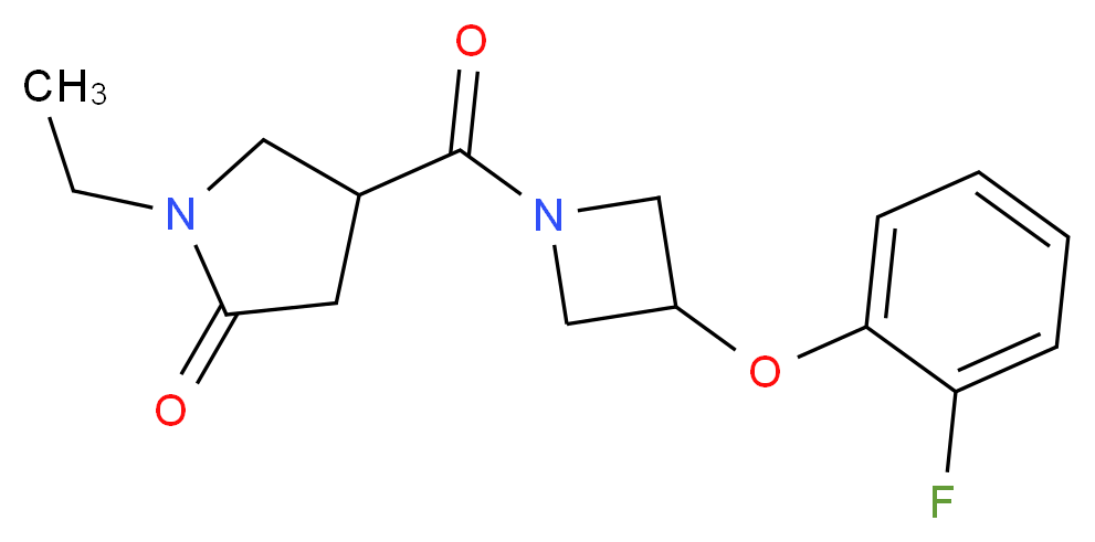 1-ethyl-4-{[3-(2-fluorophenoxy)-1-azetidinyl]carbonyl}-2-pyrrolidinone_分子结构_CAS_)
