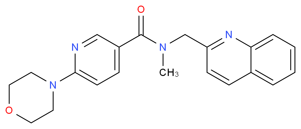 N-methyl-6-(4-morpholinyl)-N-(2-quinolinylmethyl)nicotinamide_分子结构_CAS_)