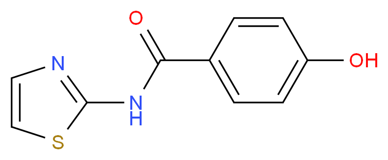 4-hydroxy-N-(1,3-thiazol-2-yl)benzamide_分子结构_CAS_94042-62-3