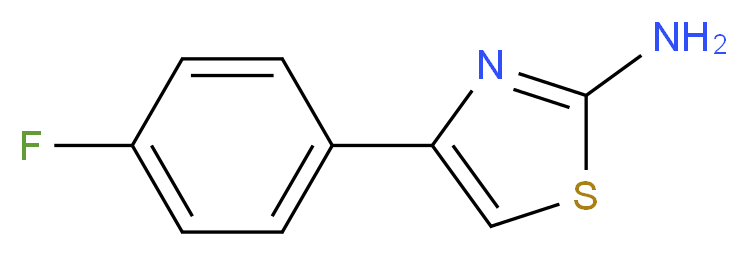 2-Amino-4-(4-fluorophenyl)-1,3-thiazole_分子结构_CAS_77815-14-6)