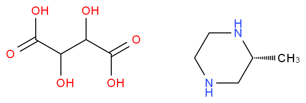 (2R)-2-methylpiperazine; 2,3-dihydroxybutanedioic acid_分子结构_CAS_126458-16-0