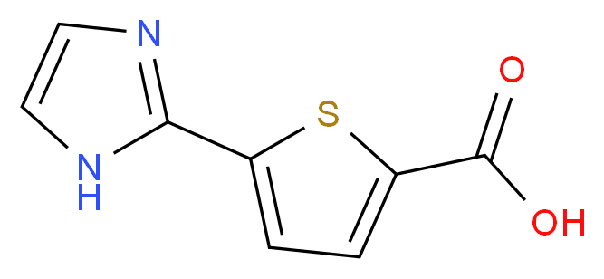 5-(1H-imidazol-2-yl)thiophene-2-carboxylic acid_分子结构_CAS_915922-58-6