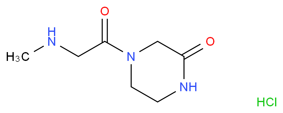 4-[2-(Methylamino)acetyl]-2-piperazinone hydrochloride_分子结构_CAS_)