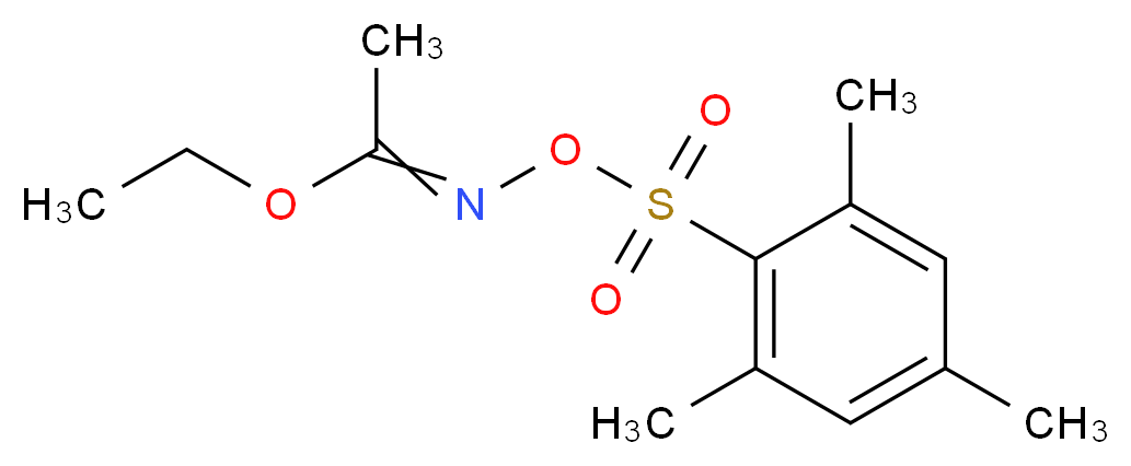 ethyl N-[(2,4,6-trimethylbenzenesulfonyl)oxy]ethanecarboximidate_分子结构_CAS_38202-27-6