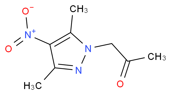 1-(3,5-dimethyl-4-nitro-1H-pyrazol-1-yl)propan-2-one_分子结构_CAS_1002651-00-4