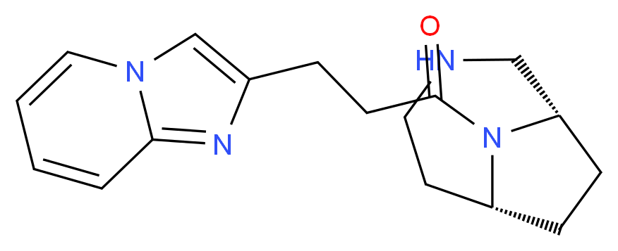2-{3-[(1S*,6R*)-3,9-diazabicyclo[4.2.1]non-9-yl]-3-oxopropyl}imidazo[1,2-a]pyridine_分子结构_CAS_)