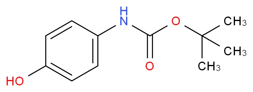 tert-Butyl 4-hydroxyphenylcarbamate_分子结构_CAS_54840-15-2)