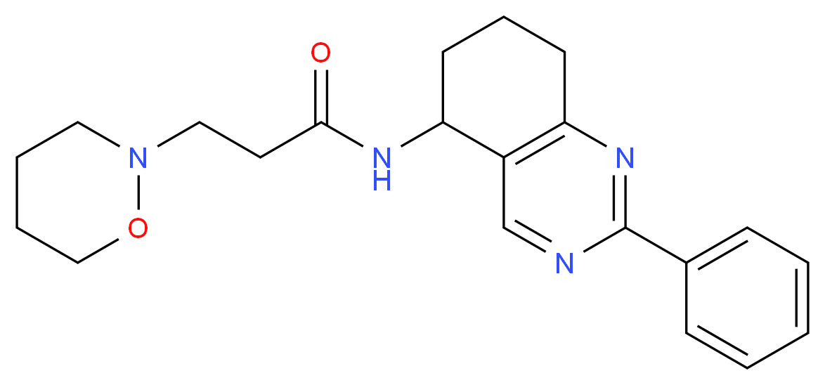 3-(1,2-oxazinan-2-yl)-N-(2-phenyl-5,6,7,8-tetrahydro-5-quinazolinyl)propanamide_分子结构_CAS_)