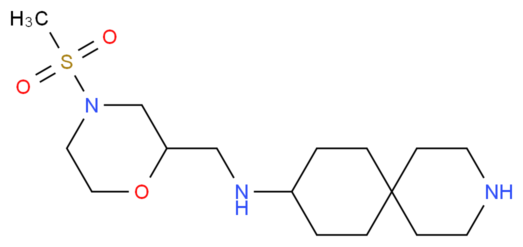 N-{[4-(methylsulfonyl)morpholin-2-yl]methyl}-3-azaspiro[5.5]undecan-9-amine_分子结构_CAS_)