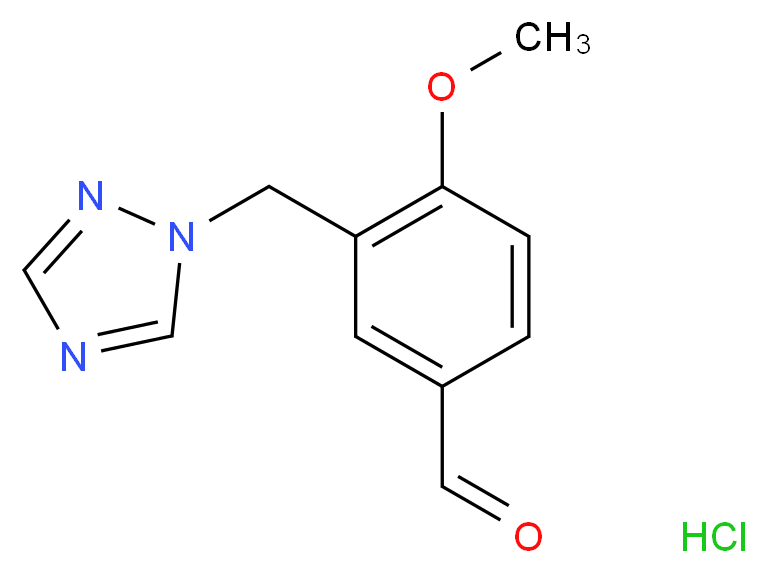 4-Methoxy-3-[1,2,4]triazol-1-ylmethyl-benzaldehyde hydrochloride_分子结构_CAS_)