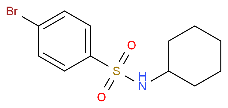 4-BROMO-N-CYCLOHEXYLBENZENESULPHONAMIDE_分子结构_CAS_7454-76-4)