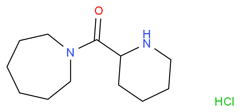 1-Azepanyl(2-piperidinyl)methanone hydrochloride_分子结构_CAS_)