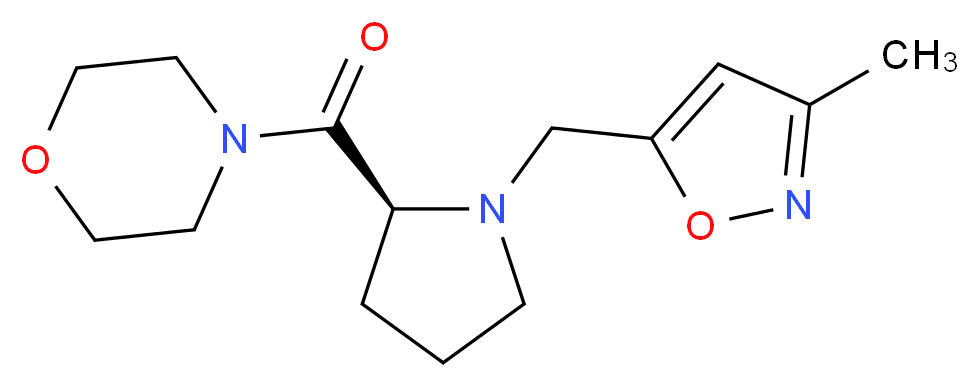 4-{1-[(3-methylisoxazol-5-yl)methyl]-L-prolyl}morpholine_分子结构_CAS_)