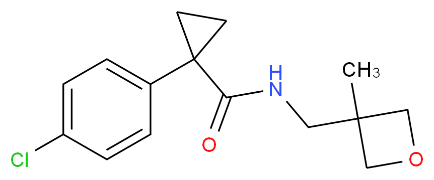 1-(4-chlorophenyl)-N-[(3-methyloxetan-3-yl)methyl]cyclopropanecarboxamide_分子结构_CAS_)