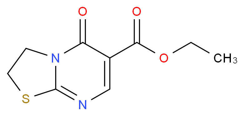 Ethyl 5-oxo-2,3-dihydro-5H-pyrimido[2,1-b][1,3]thiazole-6-carboxylate_分子结构_CAS_32084-53-0)