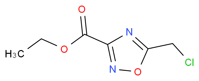 ethyl 5-(chloromethyl)-1,2,4-oxadiazole-3-carboxylate_分子结构_CAS_1009620-97-6