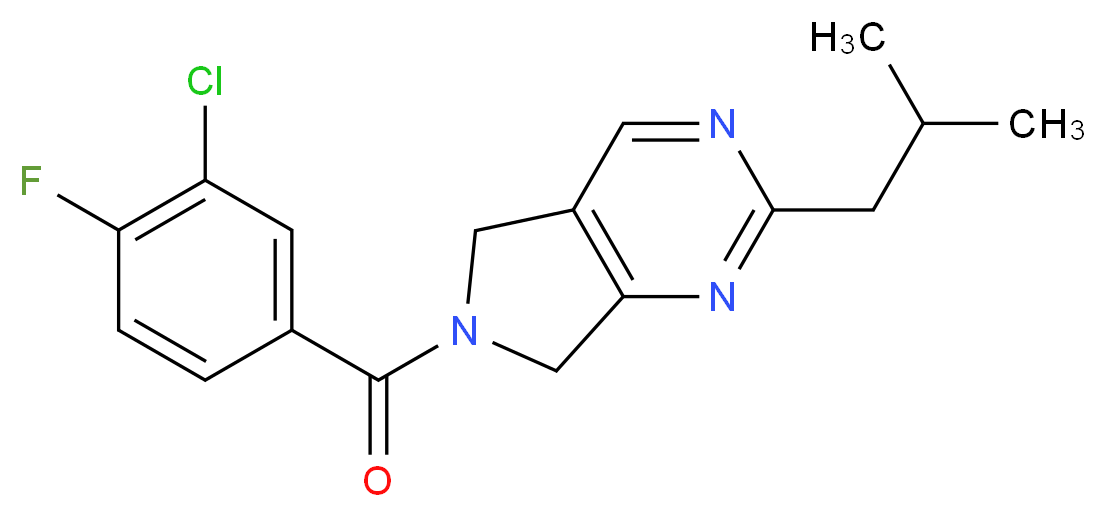 6-(3-chloro-4-fluorobenzoyl)-2-isobutyl-6,7-dihydro-5H-pyrrolo[3,4-d]pyrimidine_分子结构_CAS_)