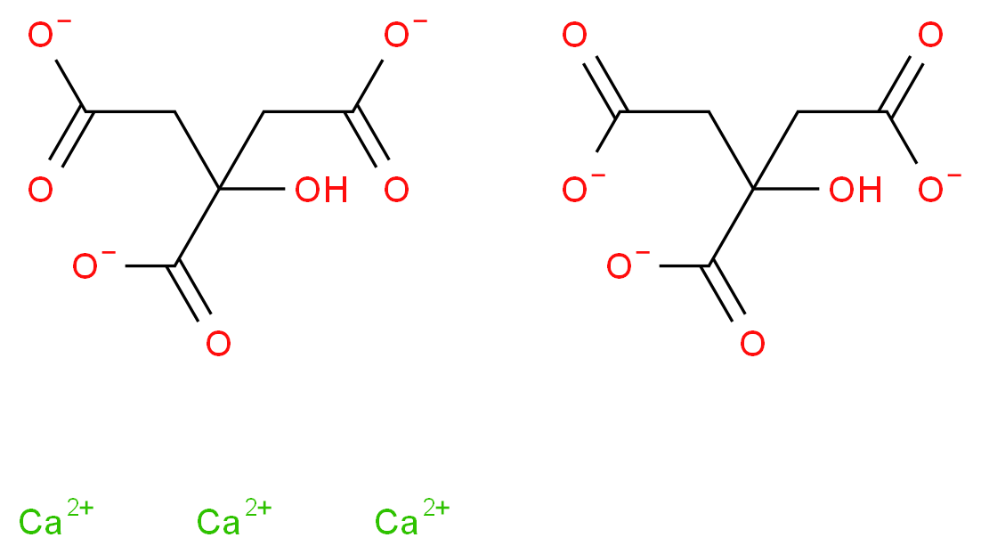 tricalcium bis(2-hydroxypropane-1,2,3-tricarboxylate)_分子结构_CAS_813-94-5