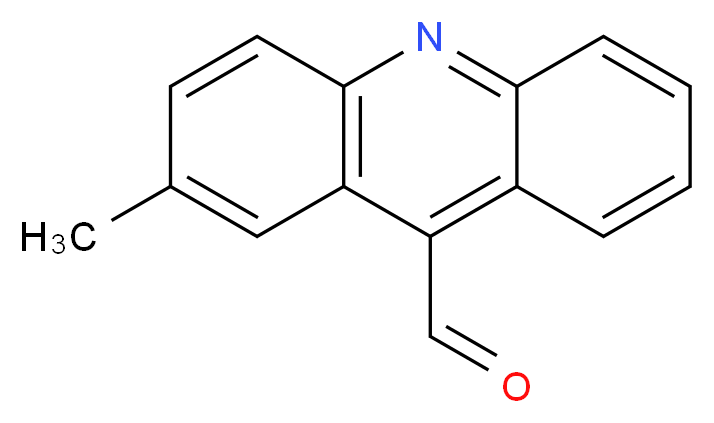 2-甲基-9-吖啶甲醛_分子结构_CAS_70401-29-5)