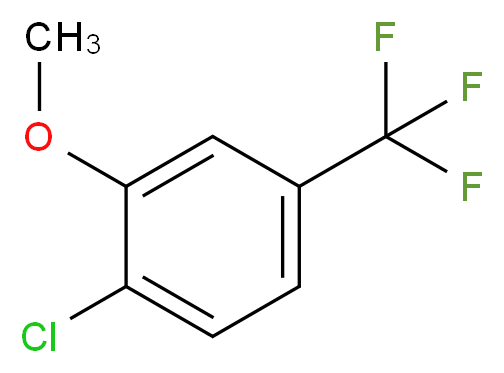 1-chloro-2-methoxy-4-(trifluoromethyl)benzene_分子结构_CAS_402-08-4