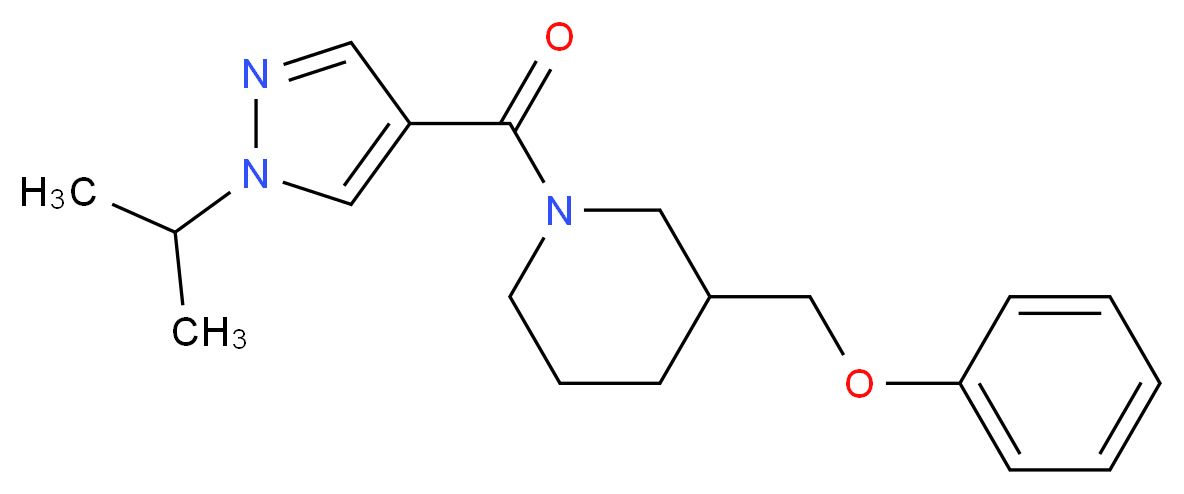 1-[(1-isopropyl-1H-pyrazol-4-yl)carbonyl]-3-(phenoxymethyl)piperidine_分子结构_CAS_)