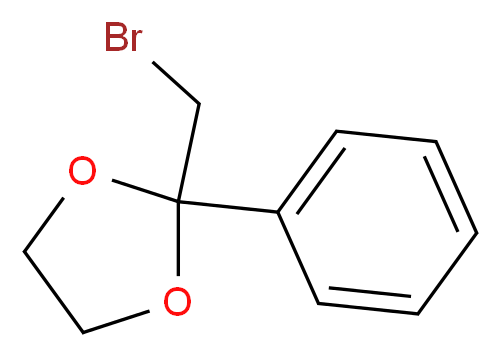 2-(bromomethyl)-2-phenyl-1,3-dioxolane_分子结构_CAS_3418-21-1