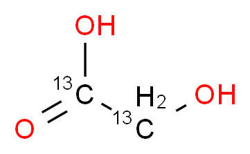 Glycolic Acid-13C2_分子结构_CAS_111389-68-5)