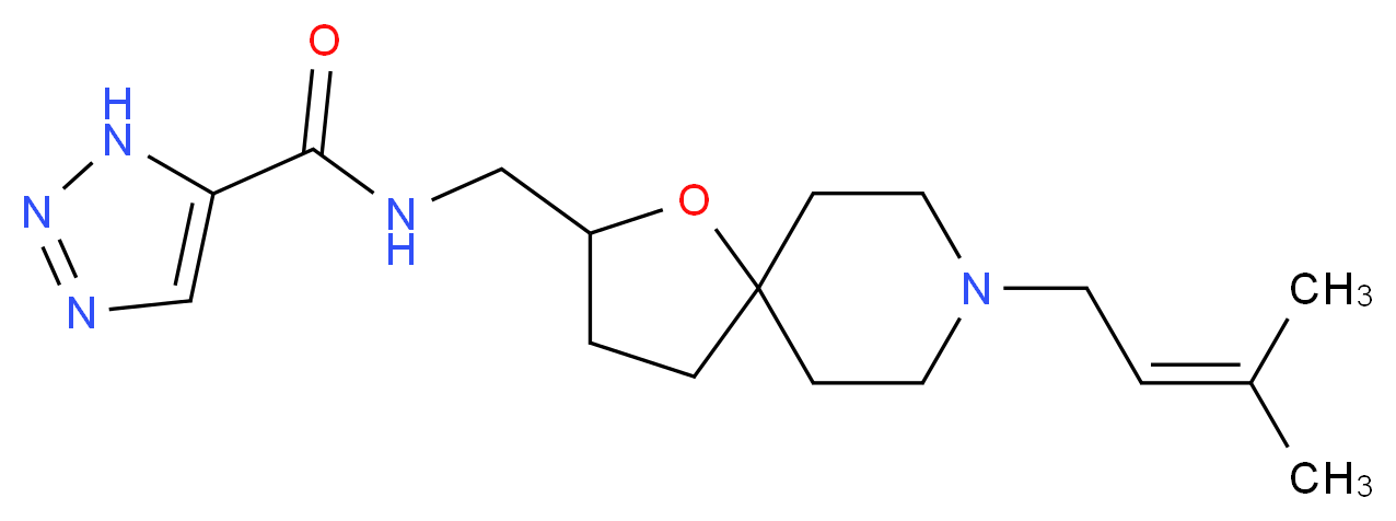 N-{[8-(3-methyl-2-buten-1-yl)-1-oxa-8-azaspiro[4.5]dec-2-yl]methyl}-1H-1,2,3-triazole-5-carboxamide_分子结构_CAS_)