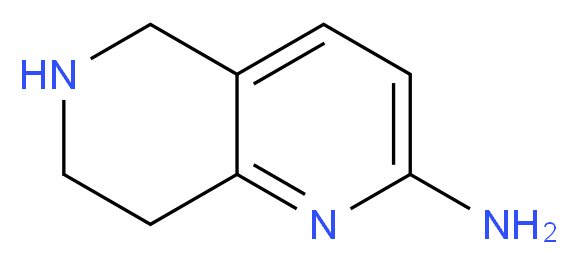 5,6,7,8-tetrahydro-1,6-naphthyridin-2-amine_分子结构_CAS_912366-00-8