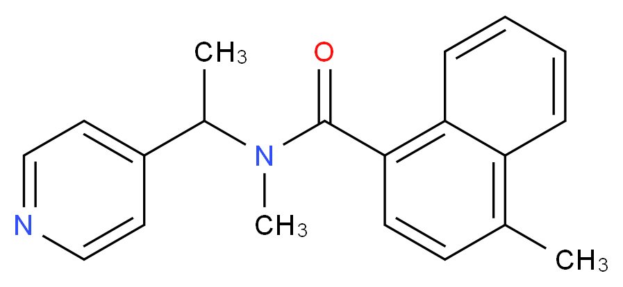 N,4-dimethyl-N-(1-pyridin-4-ylethyl)-1-naphthamide_分子结构_CAS_)