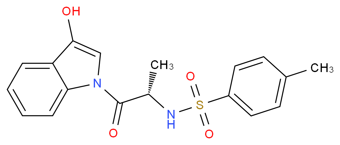 (2S)-1-(3-hydroxy-1H-indol-1-yl)-S-(4-methylphenyl)-1-oxopropane-2-sulfonamido_分子结构_CAS_101506-88-1