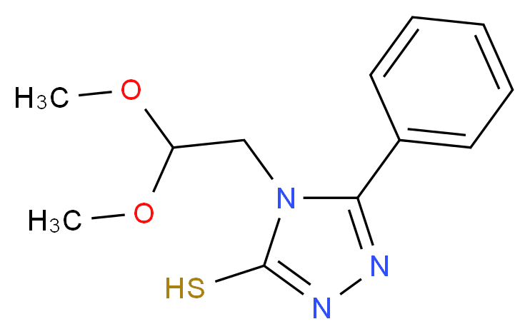 4-(2,2-dimethoxyethyl)-5-phenyl-4H-1,2,4-triazole-3-thiol_分子结构_CAS_136745-20-5