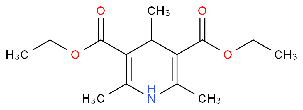 1,4-二氢-2,4,6-三甲基-3,5-吡啶二甲酸二乙酯_分子结构_CAS_632-93-9)