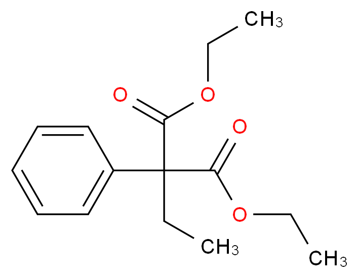1,3-diethyl 2-ethyl-2-phenylpropanedioate_分子结构_CAS_76-67-5