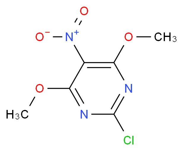 2-chloro-4,6-dimethoxy-5-nitropyrimidine_分子结构_CAS_478010-54-7