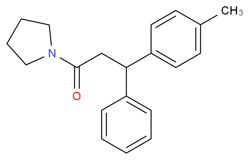 1-[3-(4-methylphenyl)-3-phenylpropanoyl]pyrrolidine_分子结构_CAS_)