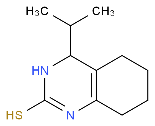 4-(propan-2-yl)-3,4,5,6,7,8-hexahydroquinazoline-2-thiol_分子结构_CAS_378760-14-6