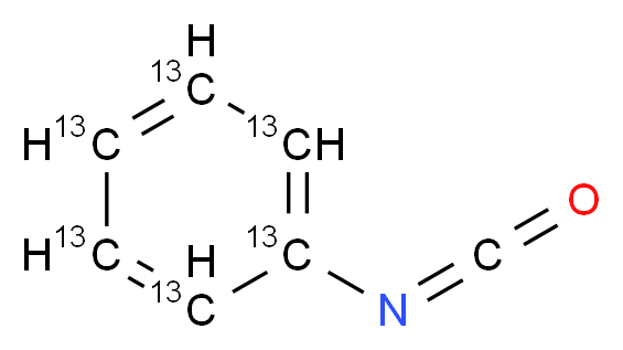 异氰酸苯酯-13C6_分子结构_CAS_286012-94-0)