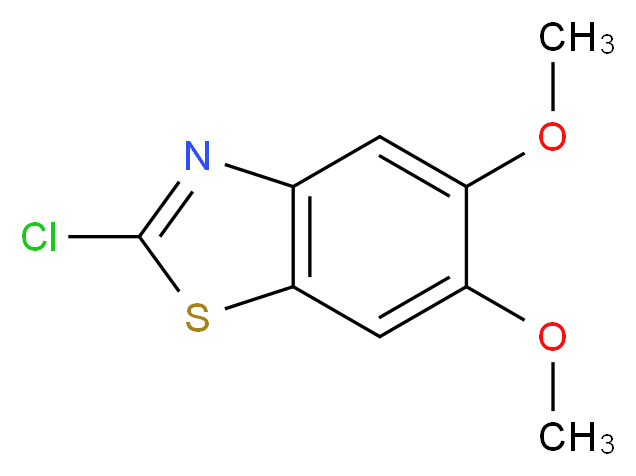 2-chloro-5,6-dimethoxy-1,3-benzothiazole_分子结构_CAS_864169-35-7