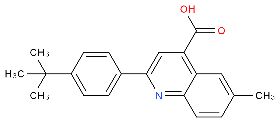 2-(4-tert-Butylphenyl)-6-methylquinoline-4-carboxylic acid_分子结构_CAS_)