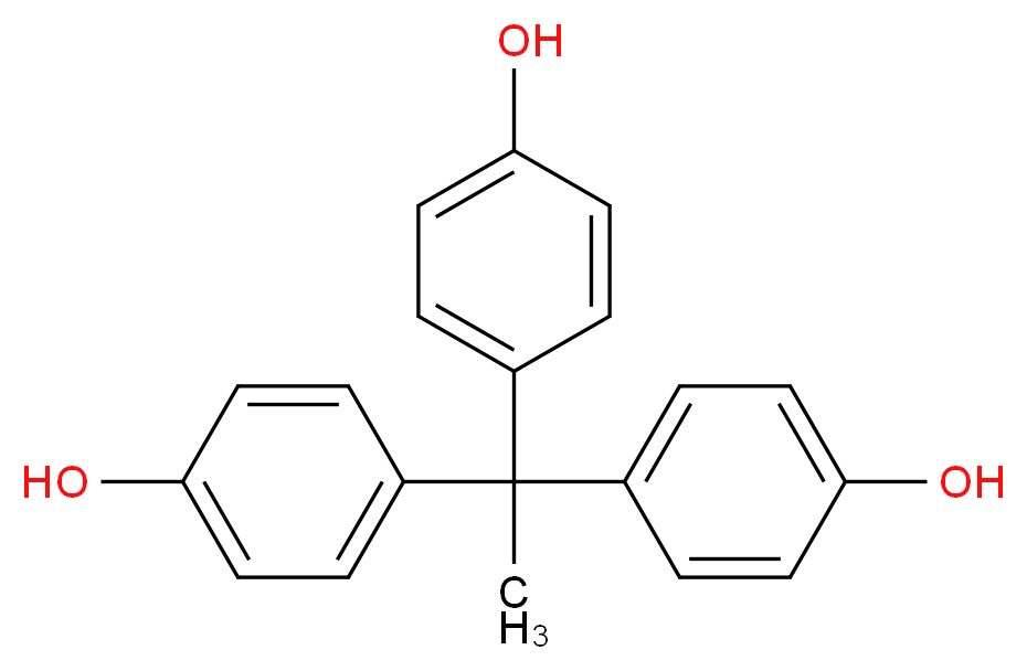 4,4',4''-(Ethane-1,1,1-triyl)triphenol_分子结构_CAS_27955-94-8)